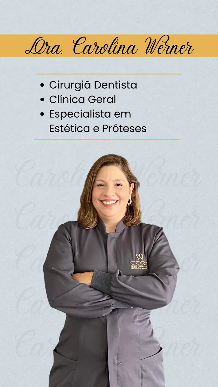 Dra. Carolina Werner, cirurgiã-dentista da CORA